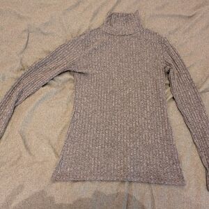 Dynamite Heathered Gray Turtleneck Sweater